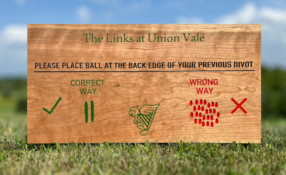 Proper Divot Pattern Sign